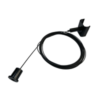 Kit de suspension complet noir pour éclairage linéaire LED avec système de câble réglable, fixation au plafond en laiton, clip, pince à câble