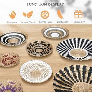 Decoración De Oficina Funky Habitacion Dorada Cesta Pared Redonda Barata Hogar Vagabundo Dibujo Decorativo Para Articulos Bambu - Product Image 5