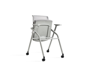 Chaise de bureau moderne en maille pliable et empilable OEM avec accoudoirs fixes pour l'école et l'hôtel - Product Image 2