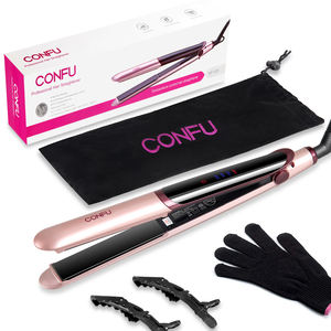 مكواة فرد الشعر الاحترافية من CONFU بشاشة LED LCD ولوح مطلي بالسيراميك للاستخدام المنزلي والفندقي - Product Image 4