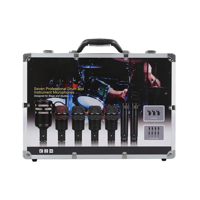 DP72 New Product Professional Dynamic Instrument Stage Drum Microphone Set With Stand