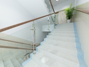 Thiết Kế Hiện Đại Khu Dân Cư PMMA Acrylic Cầu Thang Lan Can Pha Lê Lan Can Kính Sàn Lan Can Trụ Cột Tay vịn Cho Biệt Thự - Product Image 3