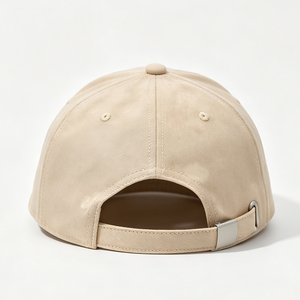 Beige Polyester/Cotton 6-Panel Baseball <b>Cap</b> Curved Monochrome Embroidery Sporty Letter Pattern Canvas Fabric Adjustable Metal - Product Image 2