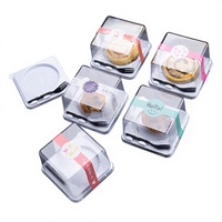 Boîte d'emballage carrée pour gâteaux de 2 et 3 pouces, pour Mille-Feuille, Mousse, Mini Pâtisserie Western, Rouleau, Grande Boîte Transparente en Plastique PET pour Aliments