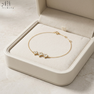 Collection de bijoux de haute qualité en gros, bracelet en or jaune massif 18 carats avec diamants taille rose, bracelet chaîne réglable - Product Image 5