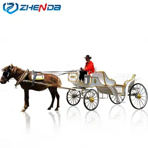 Ngựa xe Marathon vận chuyển với phanh đĩa thủy lực ngựa và giỏ hàng trang trí đám cưới Cinderella tham quan vận chuyển