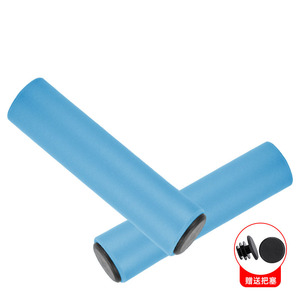 Poignées de guidon de vélo bleu <span class=keywords><strong>mousse</strong></span> souple Silicone éponge poignées de guidon ensemble de couverture de guidon équipement d'équitation poignées de vélo - Product Image 1