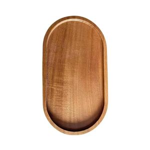 Offre Spéciale : Assiettes de Service en Bois d'Acacia pour Restaurants, Gâteaux, Snacks et Steaks, Assiette en Bois - Product Image 1
