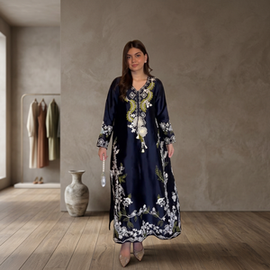 Nuevo Conjunto de Kaftán Largo y Pantalón de Rayón Satinado Sólido de Diseñador, con Dupatta, para Uso Diario, Agradable al Tacto - Product Image 1