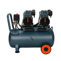 LASTON Compresseur d'air silencieux sans huile personnalisé double tête 2.4kw 3.2hp 15 litres 180l par min pour les fermes