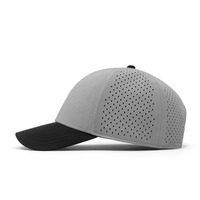 Gorras deportivas impermeables, gorras de camionero de alta calidad, gorras de béisbol de rendimiento de 2 tonos, gorras de béisbol perforadas personalizadas con parche de Pvc