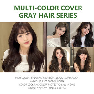 Tintura De Cabelo Profissional Salon 450mlX2 Extratos Herbal Sem Amônia Ilumina a Cor do Cabelo e Fornece Cobertura Permanente de Cabelos Grisalhos - Product Image 6