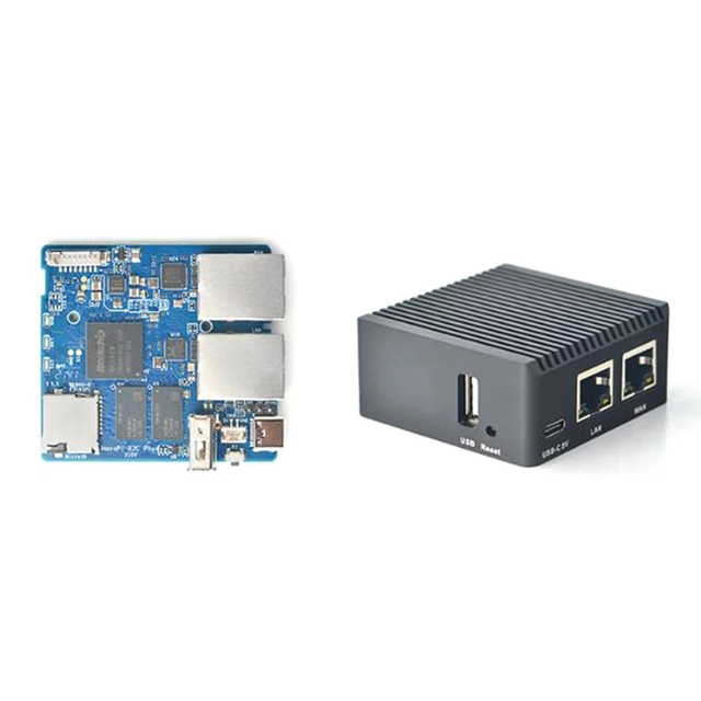 OEM Nanopi R2C Router Rockchip RK3328 1GB DDR4 RAM+8GB EMMC Dual Gigabit Ethernet Port Mini Router