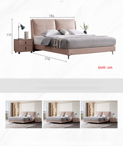 Letto in Pelle Leggero di Lusso - Camera da Letto Principale - Camera da Letto Secondaria - Letto Matrimoniale - Letto di Alta Gamma Stile Bream - Product Image 6