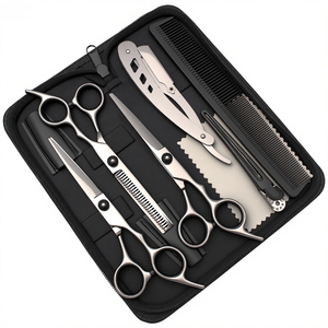Profession elle Friseurs chere Set 6 Zoll Edelstahl Haars ch neiden Ausdünnung sset mit Koffer Kamm Salon Home Stylist <span class=keywords><strong>Tools</strong></span> 1001 - Product Image 5