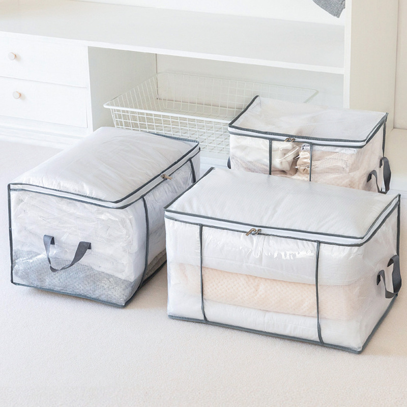 Clothes Quilt Storage Bag Transparent Visible