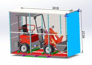 Cargador frontal diésel con alto Momento de carga y componentes centrales PLC para uso en granjas y huertos - Product Image 5