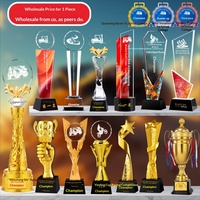 Trophée en cristal personnalisé pour champion de ventes 4S de concessionnaire automobile, compétition de motocross tout-terrain, chariot élévateur - Multi-usage, logo personnalisé