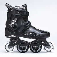 Patins à roulettes de slalom professionnels pour adultes avec cadre CNC à 4 roues et coques de chaussures résistantes aux chocs pour hommes et femmes