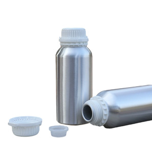 Botellas de aluminio de 500 ml con tapa de rosca pulida, redondas, para productos químicos, pesticidas, aceites esenciales, líquidos de repuesto - Product Image 2