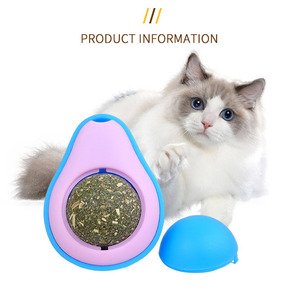 Felice può ruotare la palla di erba gatta stile pera che digrizza i denti puliti degli animali domestici che leccano i gatti - Product Image 2
