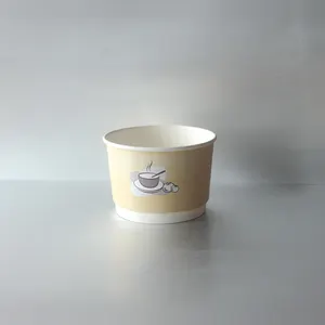 Одноразовая бумажная миска для горячего супа с принтом