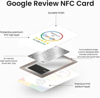 Tarjeta RFID con Código QR Programable para Redes Sociales, Tarjeta NFC para Reseñas de Google