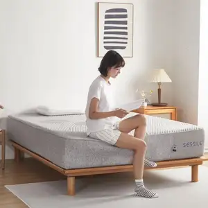 2022 Amazon горячие продажи 10 дюймов гель Memory Foam внутренняя джинсовые платья-комбинезоны с карманами ортопедические Гибридный матрас квин-сайз