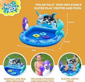Jouets de piscine gonflables en PVC pour enfants Bestway Summer Garden Water Park Polar Pals Play Center, outils et accessoires de piscine - Product Image 2