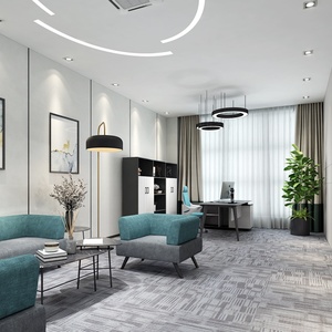 Dernier mobilier de bureau de luxe : Bureau de direction en forme de I, design simple pour cadre supérieur - Product Image 4