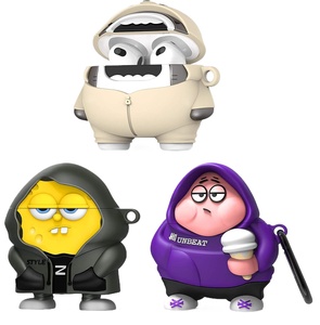Pour Apple, boîte de protection pour écouteurs en silicone 3D, mignonne, de style <span class=keywords><strong>anime</strong></span>, avec pendentif - Product Image 1
