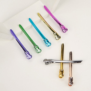 Pinzas para el Cabello de Metal Color Caramelo de 10 cm, Pinzas Tipo Cocodrilo para Uso Diario - Product Image 4