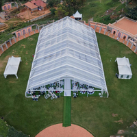 Tente de réception moderne en aluminium pour événements commerciaux, avec couverture en PVC blanc imperméable, grande tente extérieure pour mariages, galas, événements d'entreprise, ONE