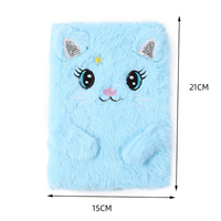 Cubierta de Animal de peluche para estudiantes de primaria, cuaderno de grabación con pelo, diario