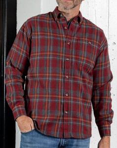 Camicia Vintage da <span class=keywords><strong>Uomo</strong></span> Personalizzata, Casual, in Cotone Antipiega, Oversize, a Quadri, con Bottoni, Maniche Lunghe e Tasca - Product Image 1