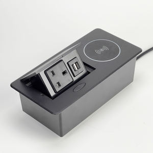 Enchufe <span class=keywords><strong>de</strong></span> Corriente <span class=keywords><strong>con</strong></span> Enchufe del Reino Unido, Montado Empotrado en Muebles <span class=keywords><strong>de</strong></span> Oficina, Escritorio, Mesa, Caja <span class=keywords><strong>de</strong></span> Enchufe <span class=keywords><strong>con</strong></span> Cargador Inalámbrico Emergente para Oficina y Hotel - Product Image 1