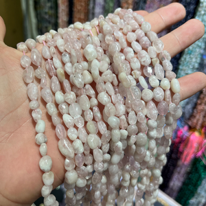 خرز أحجار كريمة غير منتظمة الشكل من الليبيدوليت واللابرادوريت والجارنت بالجملة، مقاس 6-8 مم، خرز أحجار كريمة ناعمة غير منتظمة الشكل - Product Image 1