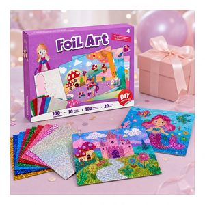 Toy Store Foil Picture Set Combines <b>Large</b> Retail <b>Box</b> Glitter Films Character Cutouts Home Activity for Boys Girls - Product Image 1