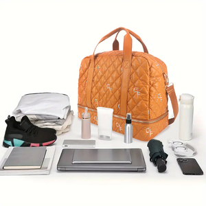 Bolsa de Viaje de Gran Capacidad con Logotipo Personalizado, Acolchada, de Algodón, con Compartimento Separado para Zapatos, Correa de Hombro Desmontable - Product Image 4