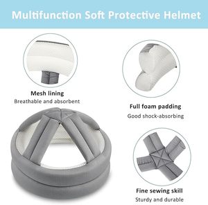 Casco de Seguridad Ajustable para Personas Mayores, Transpirable, Suave, Anticaídas, Protección para la Cabeza, para Recuperación de Lesiones, con Malla Interior Gris - Product Image 3