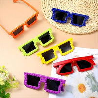 Bon marché Fun Glasses Block Mania Building Block Lunettes avec briques pour fournitures de carnaval Lunettes de bas et de fête d'anniversaire