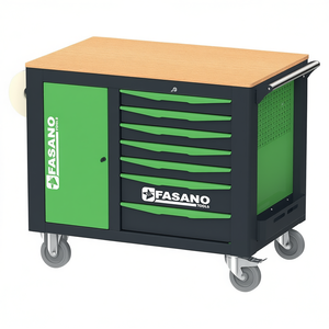 Gabinete de herramientas móvil Fasano Tools con cajones y puerta para reparación de automóviles - Product Image 2