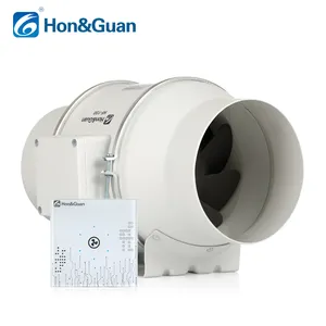 Hon & Guan wasserdichte Hydro ponik wachsen leise Abluft ventilator Zoll 8-Leitungsventilator in