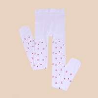 Collants en nylon imprimés CY235 à motifs cœurs et petites fleurs, base noire, résistants aux déchirures, sexy, collection automne-hiver, vente en gros