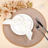 Sets de table modernes en PP tissé rond, durables, résistants à la chaleur, réutilisables, décoratifs pour la maison et la salle à manger