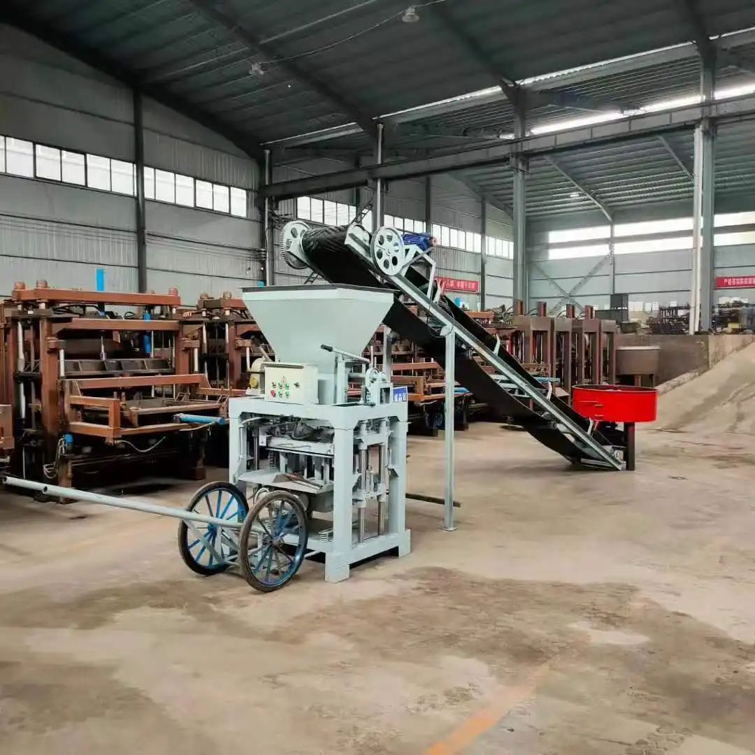 Qt40-3d Egg Laying Mobile Diesel Hollow Brick Machine Cement Block Making Machinery