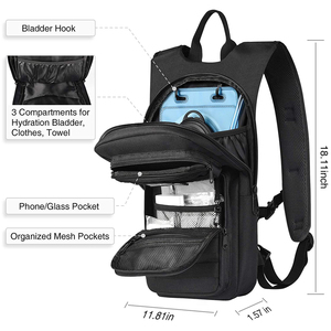 <span class=keywords><strong>Mochila</strong></span> plegable de poliéster para deportes al aire libre, bolsa para correr, senderismo, hidratación - Product Image 2
