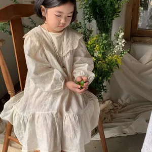 2024 한국 디자인 유아 아기 소녀 꽃 드레스 공주 의류 캐주얼 복장 LBB