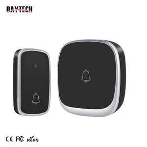 Daytech tự-powered không dây Vòng chuông cửa với không thấm nước nút khác nhau nhạc chuông màu đèn Flash chuông cửa - Product Image 1