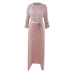 Miyake vestido Irregular de alto grado de encaje suelto Irregular elegante vestidos largos de cola de golondrina ropa de mujer gran oferta en los EE. UU. - Product Image 5